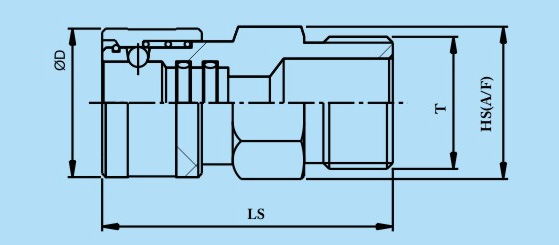Coupling Socket Male - straight through