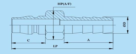 Accouplement rapide Plug Tuyau pneumatique SV-10