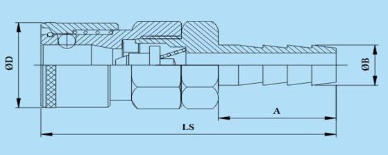 Schnellkupplung Sockel pneumatische Schlauch-SV 10