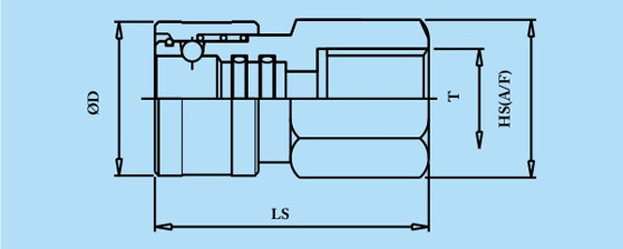 Coupling Socket Femelle - tout droit