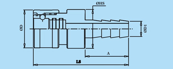 Coupling Socket Hose - straight through