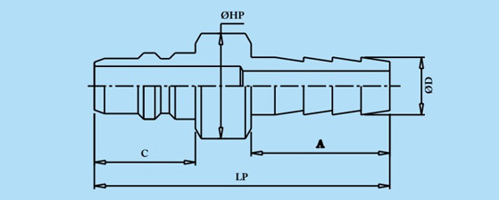 Coupling Plug Hose - tout droit